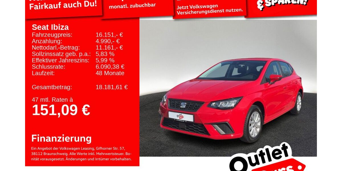 Seat Ibiza 30.540 km 15.399 &euro; Weinheim 69469