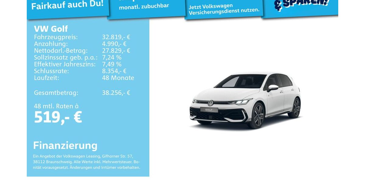 VW Golf 4.992 km 31.992 &euro; Mannheim 68309