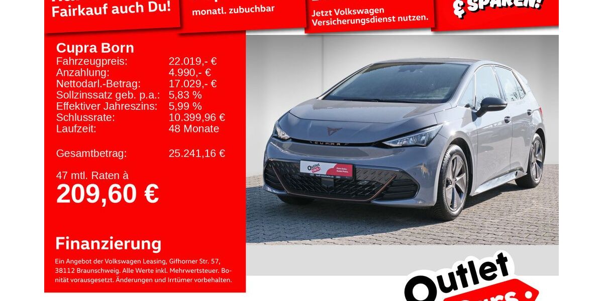 Cupra Born 39.332 km 21.599 &euro; Weinheim 69469