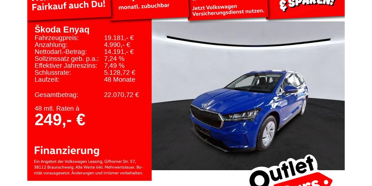 Skoda Enyaq 70.039 km 18.492 &euro; Mannheim 68309