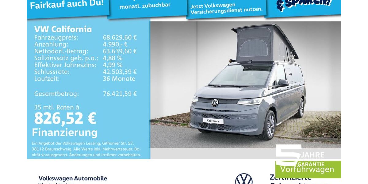 VW T7 California 19.999 km 65.990 &euro; Mannheim 68309