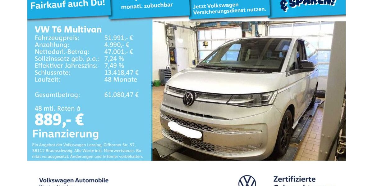 VW T6 Multivan 54.286 km 51.491 &euro; Mannheim 68309