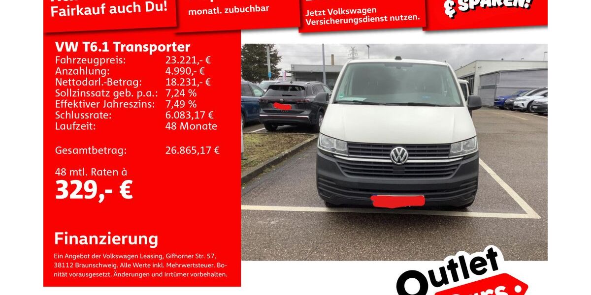 VW T6 Transporter 121.276 km 21.992 &euro; Mannheim 68309