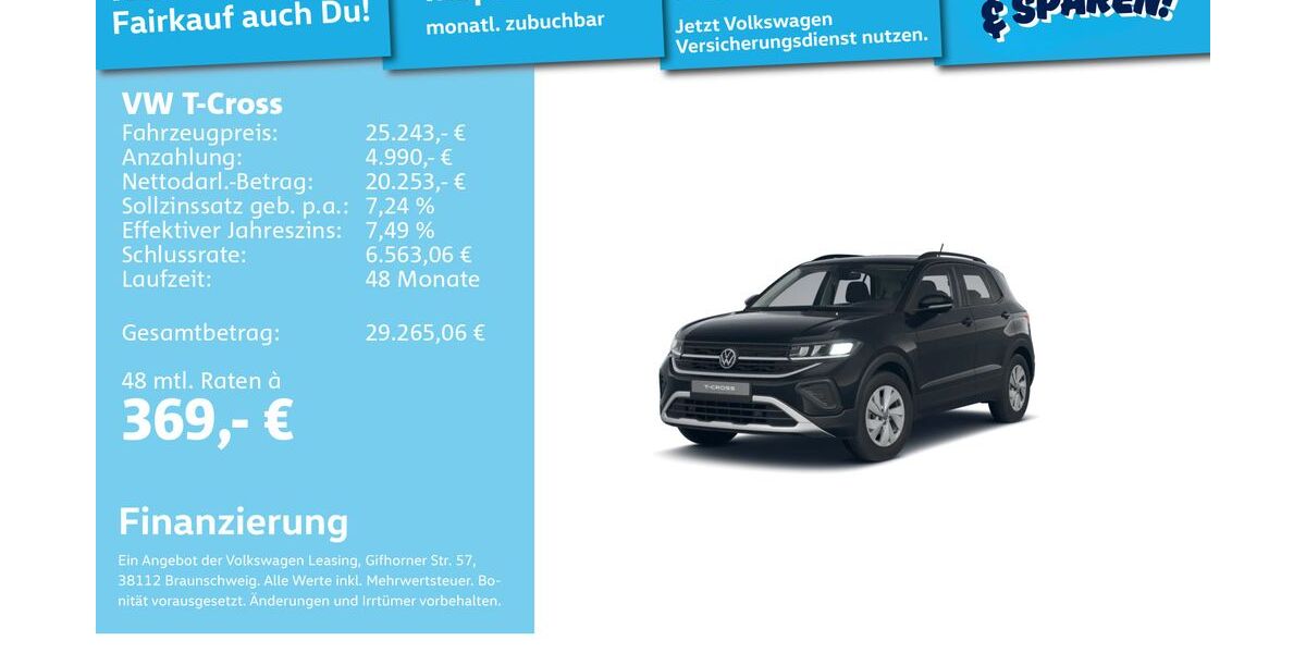 VW T-Cross 3.041 km 24.492 &euro; Mannheim 68309