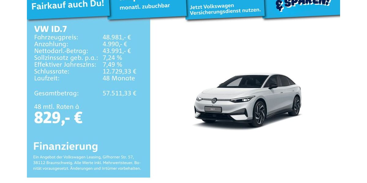 VW ID.7 12.522 km 48.491 &euro; Mannheim 68309
