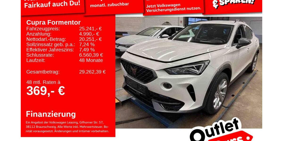 Cupra Formentor 43.732 km 24.572 &euro; Weinheim 69469