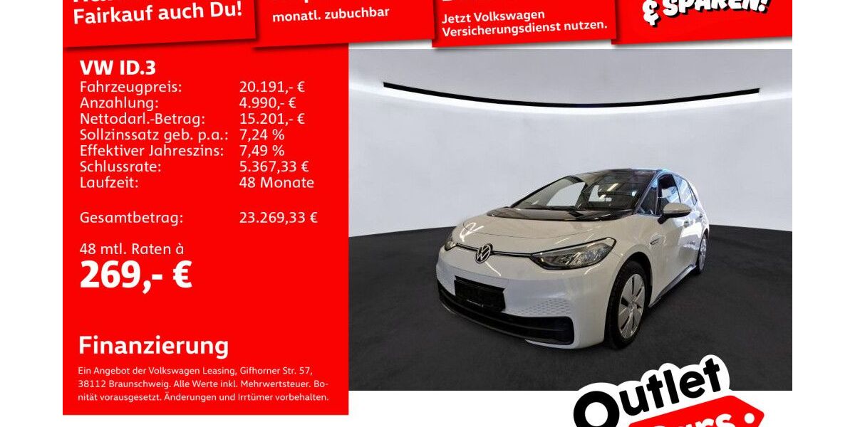 VW ID.3 51.918 km 19.989 &euro; Mannheim 68309