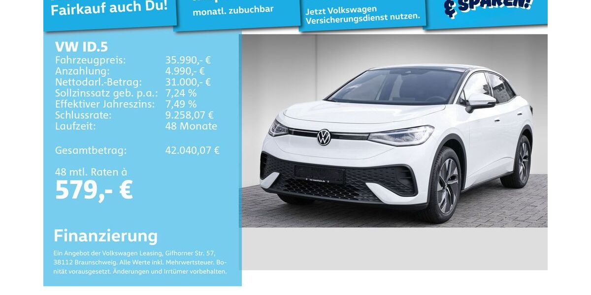 VW ID.5 29.900 km 35.630 &euro; Mannheim 68309