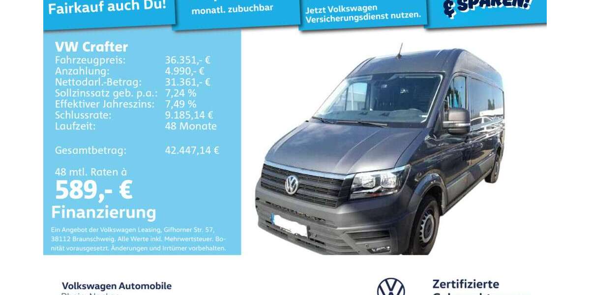 VW Crafter 45.563 km 35.987 &euro; Mannheim 68309