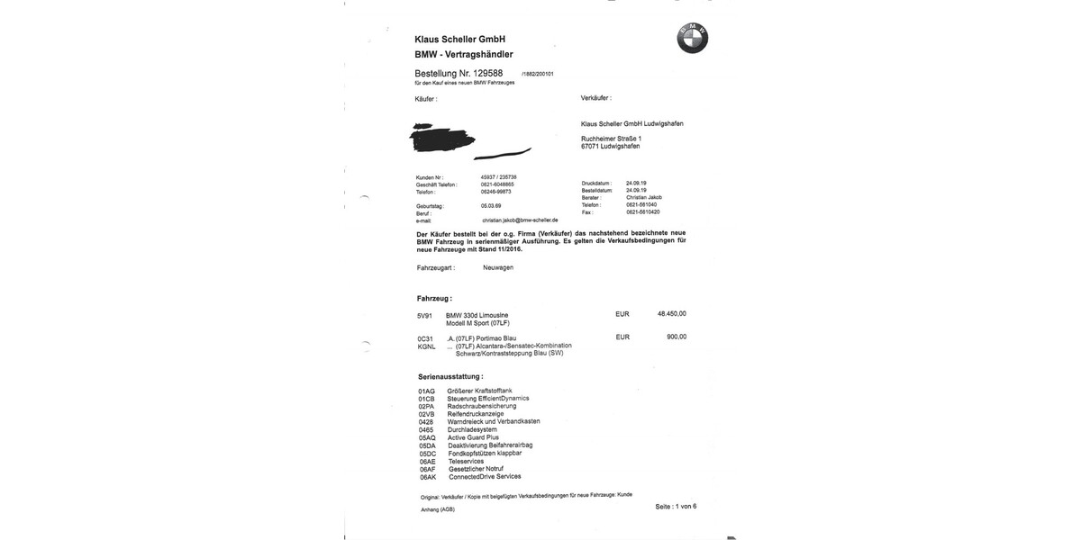 BMW 330 63.000 km 39.000 &euro; Worms 67547