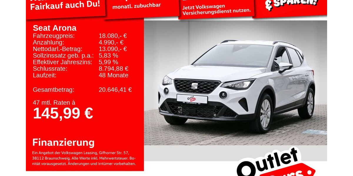 Seat Arona 14.240 km 17.499 &euro; Weinheim 69469