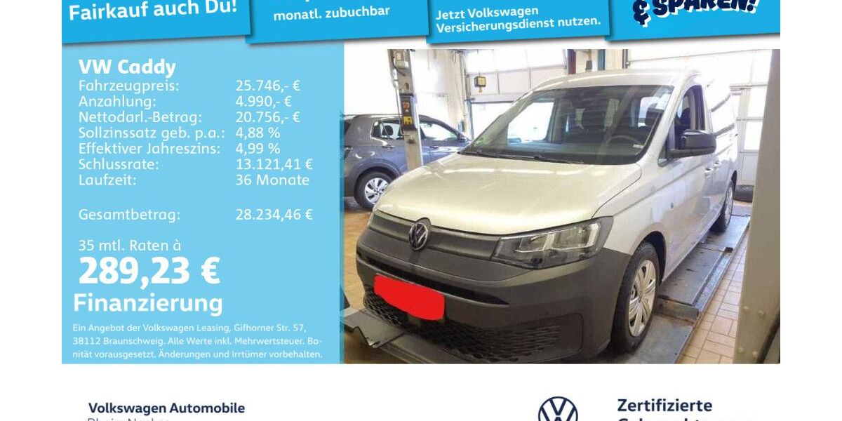 VW Caddy 8.066 km 24.492 &euro; Mannheim 68309