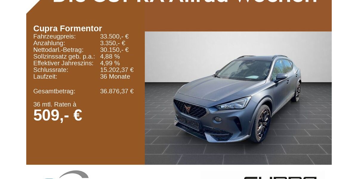 Cupra Formentor 55.451 km 33.500 &euro; Ladenburg 68526