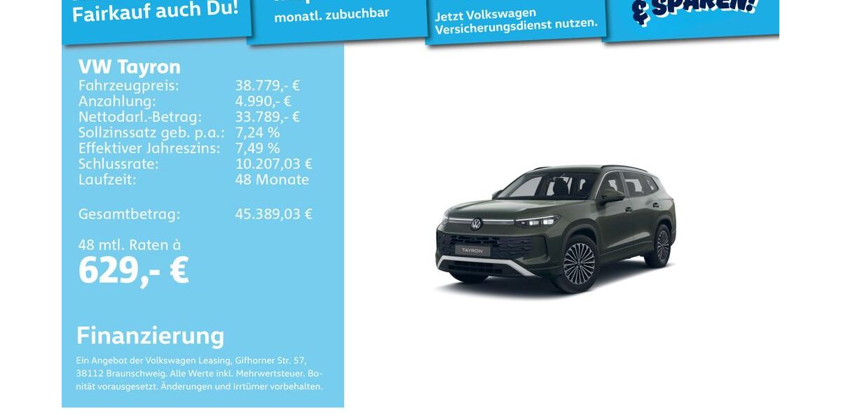 VW Tayron 26.059 km 38.391 &euro; Mannheim 68309