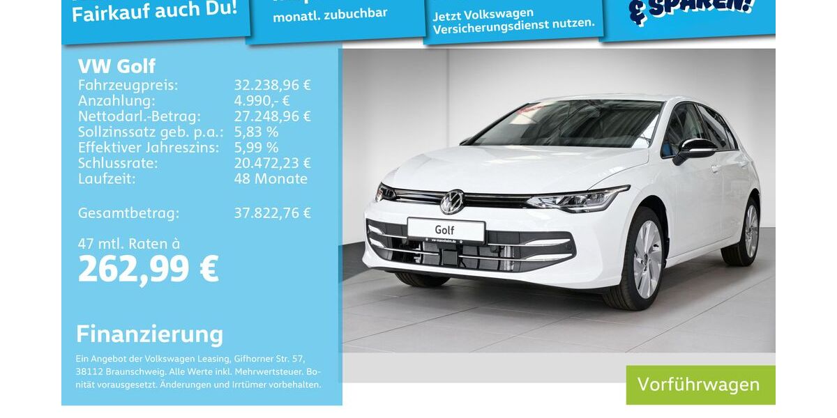 VW Golf 9.900 km 30.999 &euro; Mannheim 68309