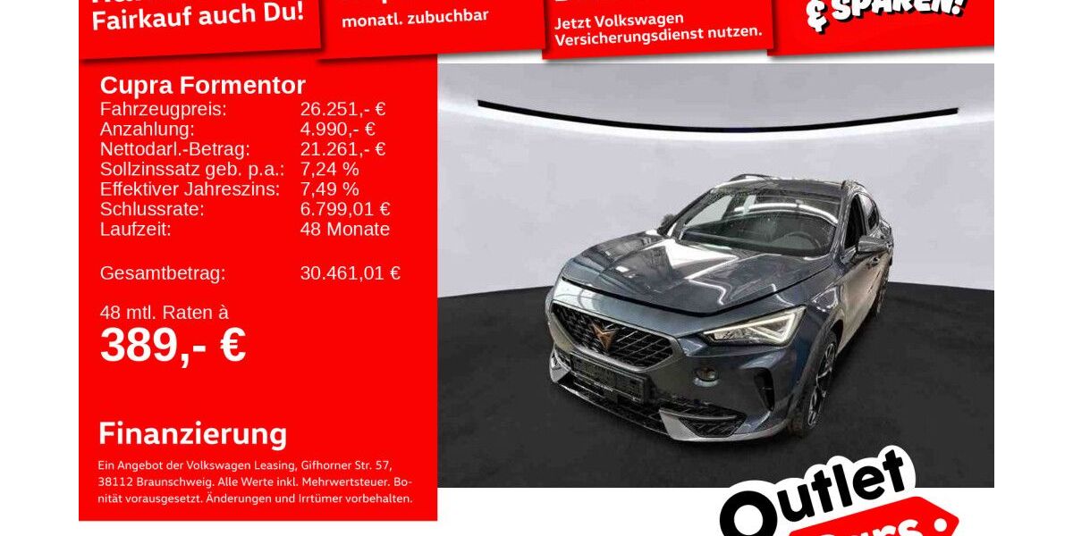 Cupra Formentor 51.922 km 25.988 &euro; Weinheim 69469