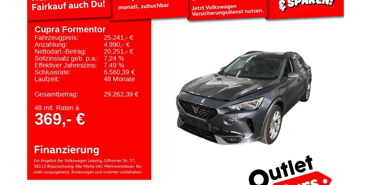 Cupra Formentor 41.505 km 24.989 &euro; Weinheim 69469
