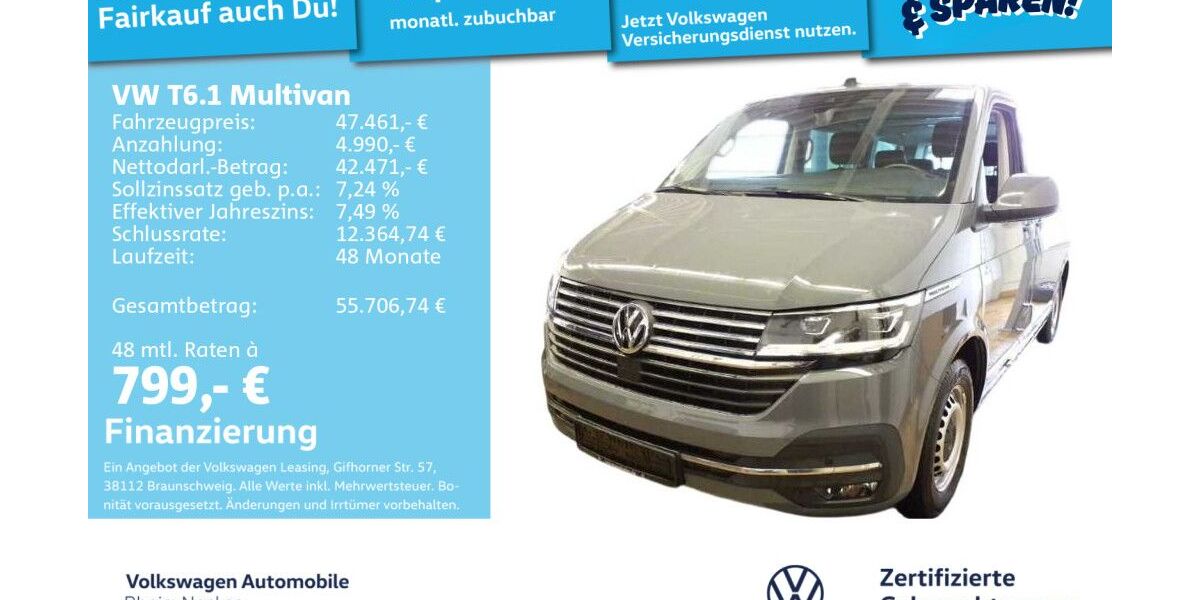 VW T6 Multivan 62.489 km 46.986 &euro; Mannheim 68309